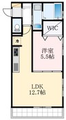 ディーモンテ深井沢町 1LDKの間取り