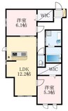 バレンシアGT 2LDKの間取り