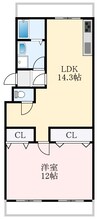 南海高野線/萩原天神駅 徒歩15分 4階 築45年 1LDKの間取り