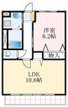 ガーデンヒルズⅡ 1LDKの間取り