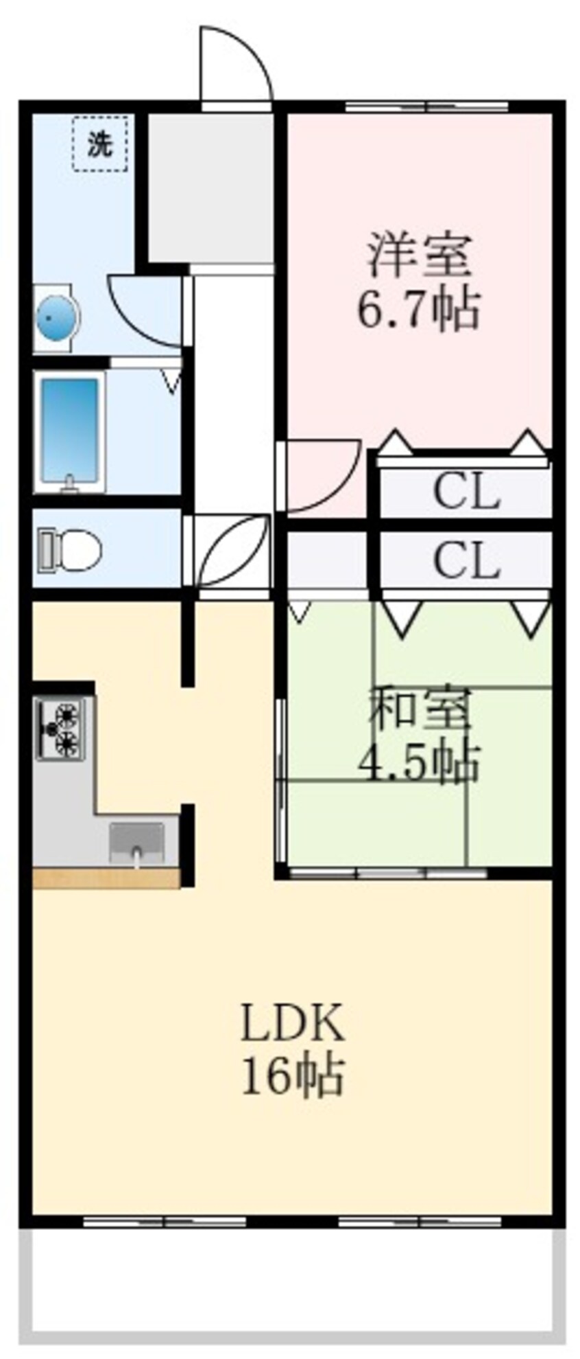 間取図 南海高野線/萩原天神駅 徒歩3分 4階 築35年