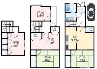 間取図 南海高野線/北野田駅 徒歩8分 1-3階 築33年