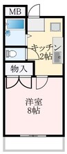 南海高野線/北野田駅 徒歩23分 2階 築29年 1Kの間取り