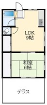 田中マンション 1LDKの間取り