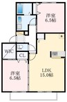 シャーメゾン光明池D棟 2LDKの間取り