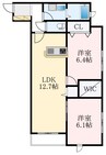 シャーメゾンレグルス 2LDKの間取り