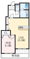 ベルメゾン 1LDKの間取り