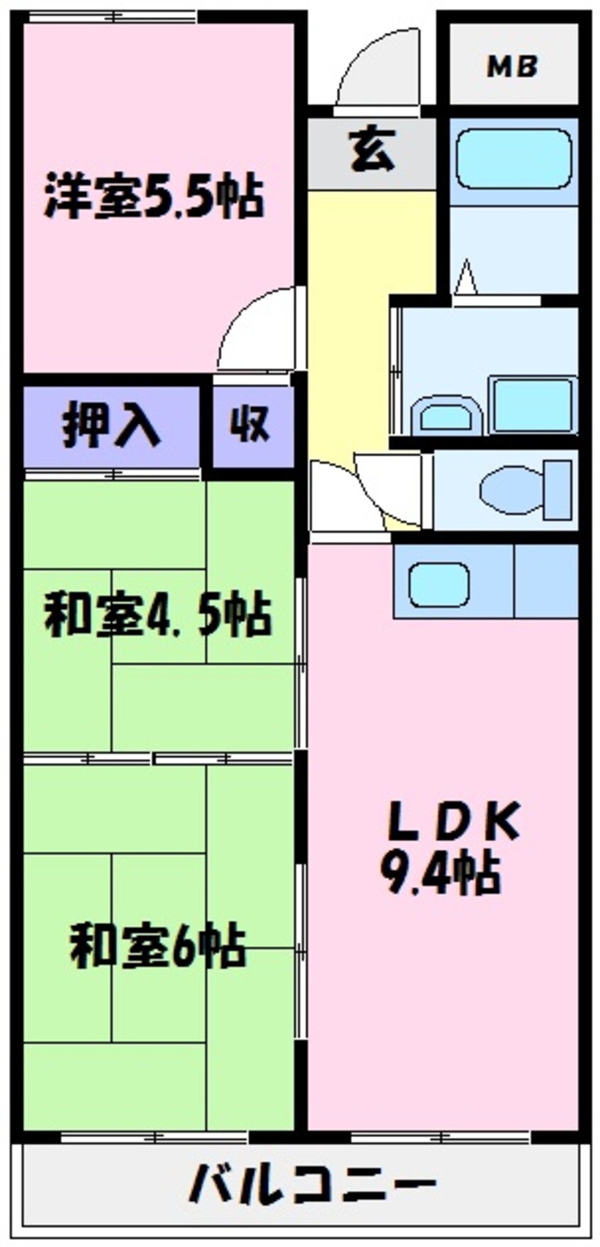 間取図 ドリーム萩天