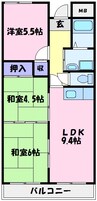 ドリーム萩天 3LDKの間取り