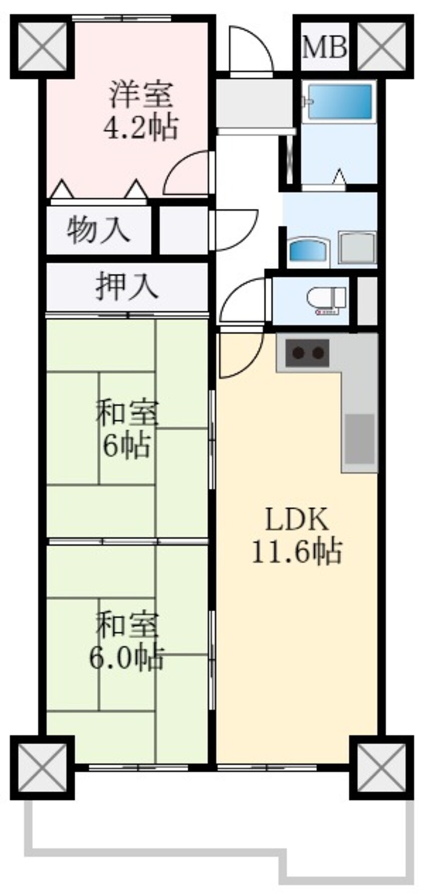 間取図 エスト堺グランディール