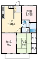 アルベロ福田C棟の間取図