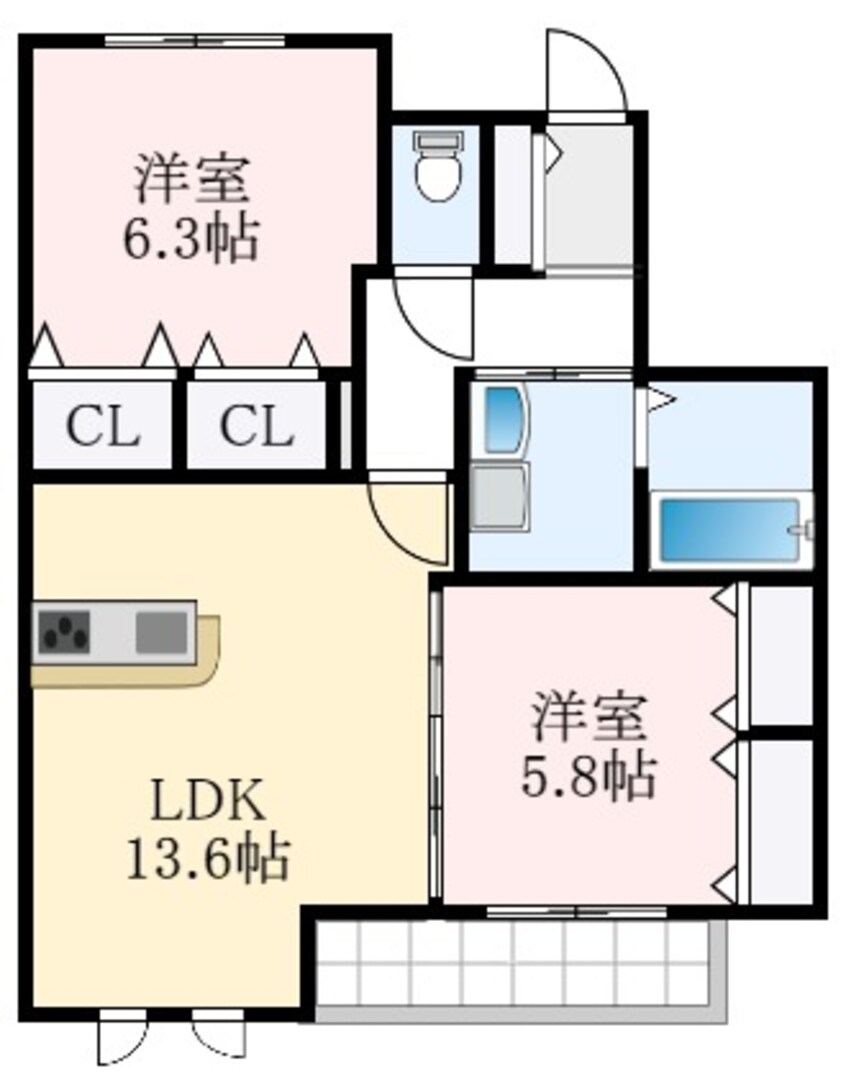 間取図 シャーメゾン竹城庵