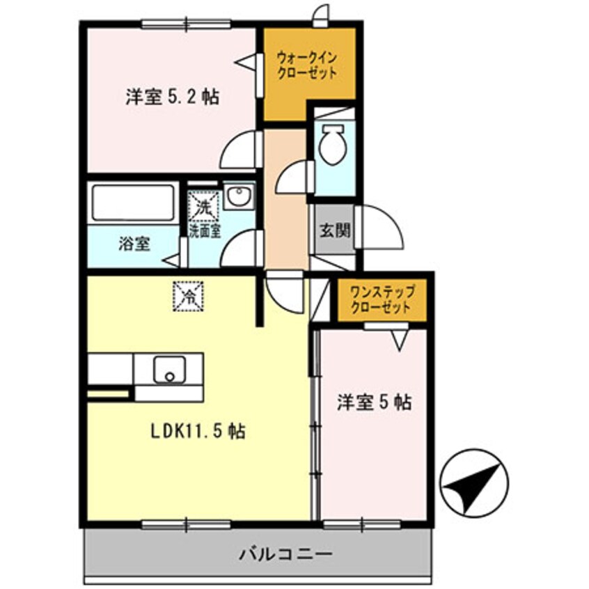 間取図 南海高野線/北野田駅 徒歩25分 2階 築13年