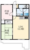 ベルコート弐番館 2LDKの間取り