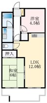 エクセランス福田 2LDKの間取り