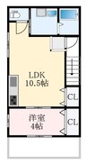 仮称）福田マンション 1LDKの間取り