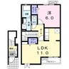 ジュネス原1番館 1LDKの間取り