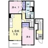 パインブライトB 2LDKの間取り