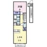 クレマチスⅡ 1LDKの間取り
