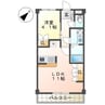 サニースクエアーⅡ 1LDKの間取り
