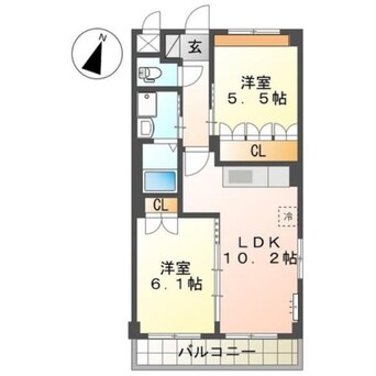 間取図 ファミール・ガーデンK