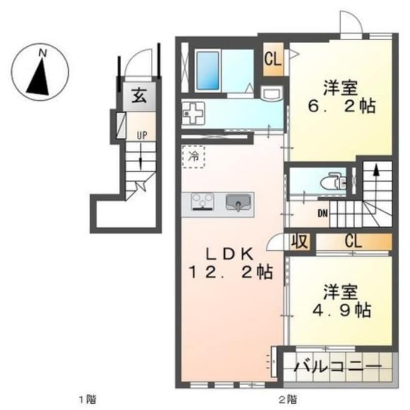 間取図 オリエンタルコートK