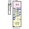 コットンアベニュー B 1LDKの間取り