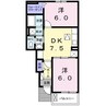 リバーサイド コッティ Ⅰ 2DKの間取り