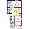ラ･コリーヌ 2DKの間取り