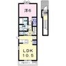 ジュネス原Ⅱ C 1LDKの間取り