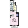 プリムヴェールA 1Rの間取り