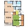 コーポピュア 2DKの間取り