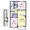コッティ ヒルズ Ⅱ 2LDKの間取り