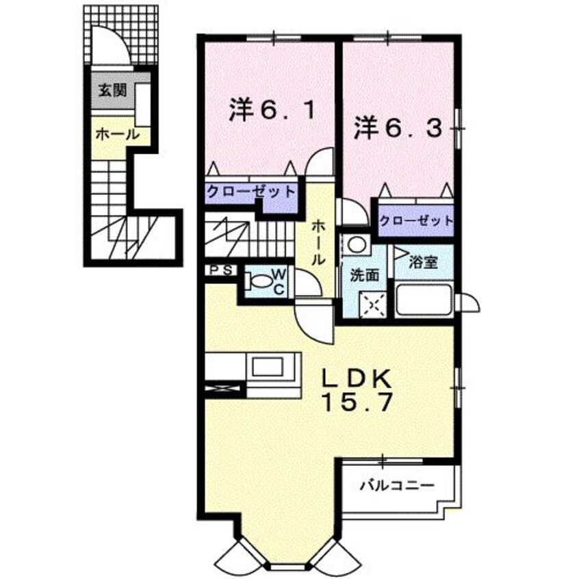 間取図 ムーンリバーC