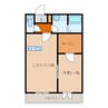 ユーシャイン和多田 1LDKの間取り