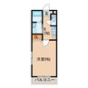 アイシャイン和多田 1Kの間取り