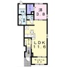かがみ CVO 春 1LDKの間取り