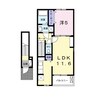 セントポーンズ唐津B 1LDKの間取り