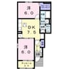 パーペチュアルハーモニー C 2DKの間取り