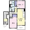 パインブライトA 2LDKの間取り