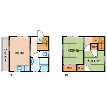 間取図 川添借家