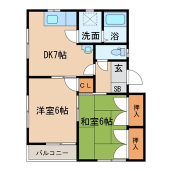 間取図 コスモスコーポC