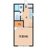 グレイスランド 1Kの間取り