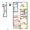 プランドール原 2LDKの間取り