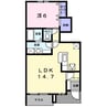 ボヌールA 1LDKの間取り