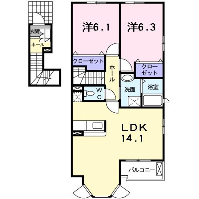 間取図 ボヌールA