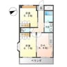 パークレジェンドⅡ 2DKの間取り