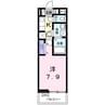 ＳＱＵＡＲＥ　新町 1Kの間取り