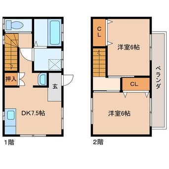 間取図 川添借家　4