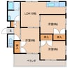 リベルタ山本　C棟 3LDKの間取り